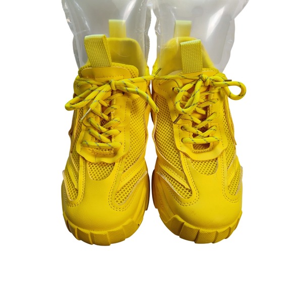 208W39NYC Shoes - 208W39NYC Womens Athletic Shoes Yellow Lace Up, Size 7